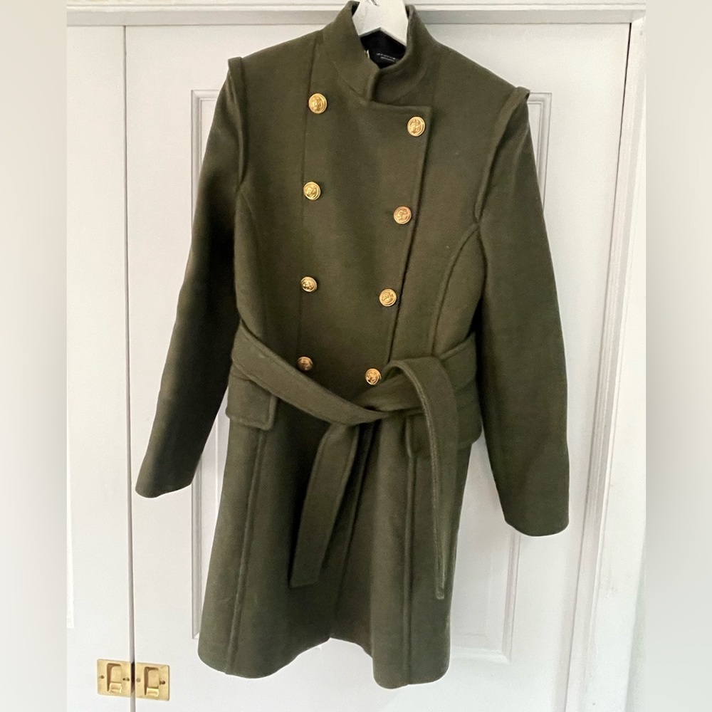 Zara trench coat, size S, olive green.